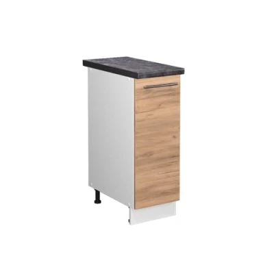 Abbildung von Vicco Apothekerschrank Fame Line, Goldkraft Eiche/Weiß, 30 cm, AP Anthrazit