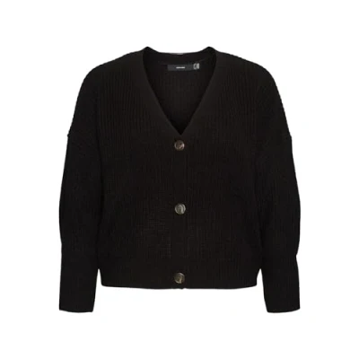 Abbildung von Vero Moda Curve Vmlea V NECK CUFF Cardigan Strickjacke, Damen, Größe: 52/54, Black
