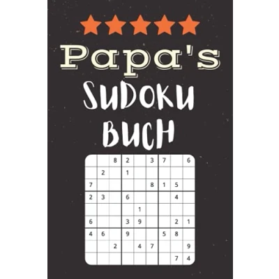 Abbildung von Papa&#039;s Sudoku Buch: kleines Rätselbuch Erwachsene zum Verschenken 240 knifflige Rätsel von leicht bis schwer Vatertagsgeschenk idee Für der liebste papa