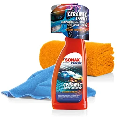 Abbildung von detailmate SONAX Xtreme Ceramic Quick Detailer Trockenreiniger Set für Coating Keramik Versiegelung Autos + 2X Mikrofasertuch