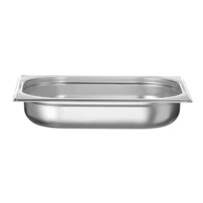 Abbildung von HENDI Gastronormbehälter, Temperaturbeständig von 40 bis 300C, Heissluftöfen Kühl und Tiefkühlschränken Chafing Dishes Bain Marie, Stapelbar, perforiert, 3,6L, GN 1/2, 325x265(H)65mm, Edelstahl