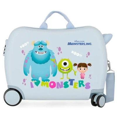 Abbildung von Disney Boo! Kinderkoffer, Blau, 50 x 38 20 cm, starr, ABS, seitlicher Zahlenkombinationsverschluss, 34 l, 3 kg, 4 Räder, Handgepäck.
