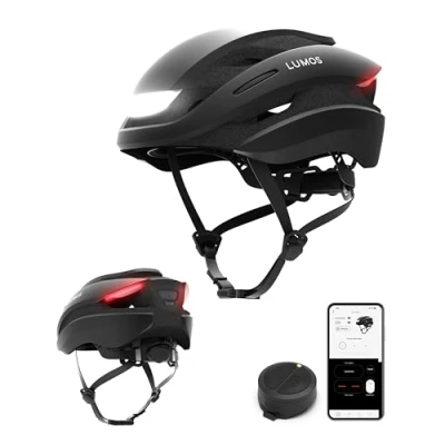 Abbildung von Lumos Ultra Smart Helm Fahrradhelm Vorder und Rücklicht (LED) Blinker Bremslichter Bluetooth Verbindung Erwachsene: Herren, Damen (Charcoal Black, Größe: M L)