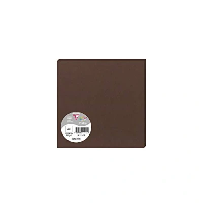 Abbildung von Clairefontaine 11142C Packung mit 25 Karten Pollen 160x160 mm, 210g, ideal für Ihre Einladungen und Korrespondenz, Kakaobraun, 1 Pack