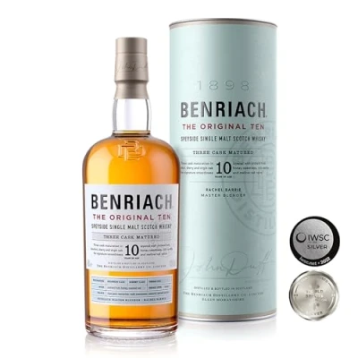 Abbildung von Benriach The Original 10 Speyside Single Malt Scotch Whisky Inklusive Geschenkverpackung Vielschichtige Aromen von Obst und süßem Malz 0.7L/43% Vol.