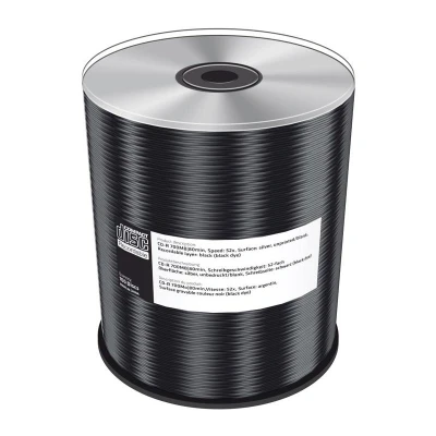 Abbildung von CD R 80 Min/700 MB MEDIARANGE ULTRA BLACK MAGIC 52x Speed Cakebox 100 Stück