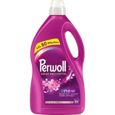 Abbildung von Perwoll Color Blütenrausch Gel 80 WL Colorwaschmittel (XXL Pack, [1 St. Flüssigwaschmittel mit Dreifach Renew Technologie)