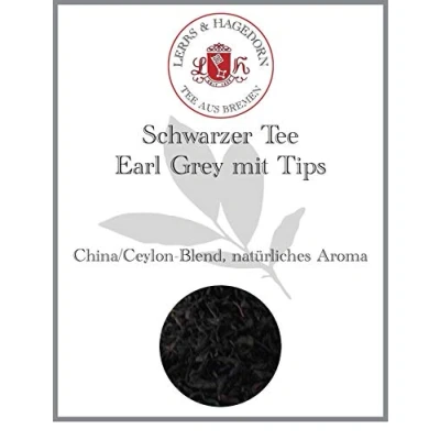 Abbildung von Lerbs &amp; Hagedorn, Schwarzer Tee Earl Grey mit Tips Natürlich Aromatischer Geschmack 250g (ca. 21 Liter) Blend China und Ceylon als Basis