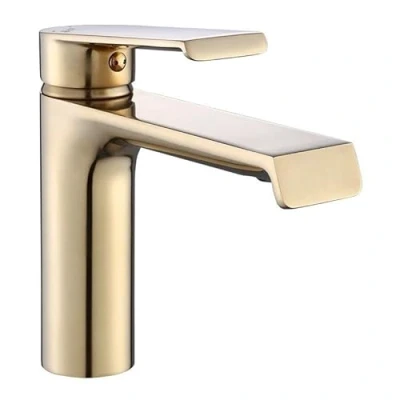 Abbildung von wohnwerk.idee Badarmatur Waschbeckenarmatur Wasserhahn Gold Matt Schwarz Chrom Hass