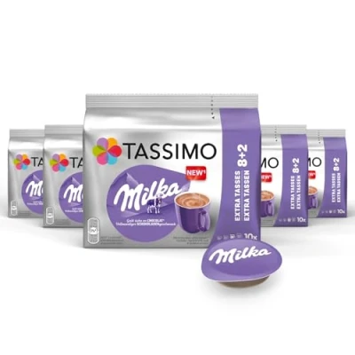 Abbildung von Tassimo Kapseln, 50 Milka Kakao 5er Pack, 5 x 10 Getränke