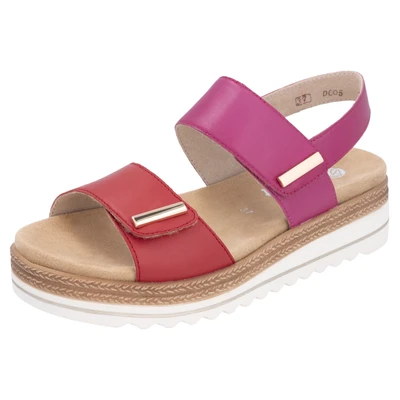 Abbildung von Remonte Keilsandalette, Riemchensandale, Bequemschuh mit Schmuckelementen
