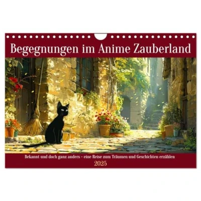 Abbildung von Begegnungen im Anime Zauberland (Wandkalender 2025 DIN A4 quer), CALVENDO Monatskalender
