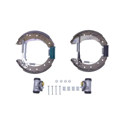 Abbildung von HELLA Shoe Kit Pro 8DB 355 022 681 Bremsensatz, Trommelbremse mit Radbremszylinder, Stellelement RENAULT: CLIO 2, 2 Kasten