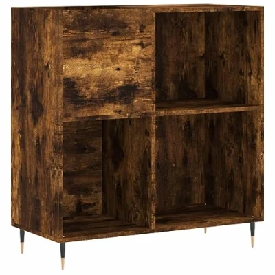 Abbildung von vidaXL Media Regal Plattenschrank Räuchereiche 84,5x38x89 cm Holzwerkstoff, 1 tlg.