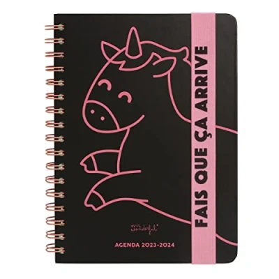 Abbildung von Mr. Wonderful Wonder 2023 2024 Wochenkalender, Schwarz Fais que ce arrive