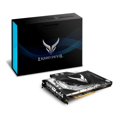 Abbildung von PowerColor Liquid Devil AMD Radeon RX 6950 XT Grafikkarte mit 16GB GDDR6 Speicher