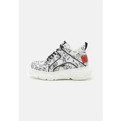 Abbildung von Buffalo Corin Graffiti Sneaker low, Damen, Größe: 38, White/black Schuhe