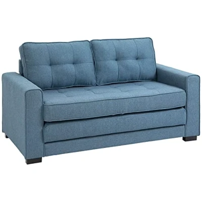 Abbildung von Schlafsofa Klappsofa 2 Sitzer Stoffsofa Bettsofa Sofa mit Schlaffunktion Sofagarnitur Leinen Touch G