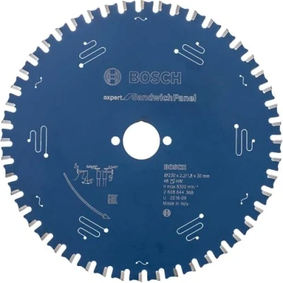 Abbildung von Bosch Professional 1x Kreissägeblatt Expert for Sandwich Panel (Sandwich Paneele, Sägeblatt Ø 230 x 30 2 mm, Zähne 48, Zubehör Kreissäge)