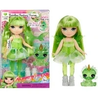 Abbildung von Rainbow High Littles Fantasy Fairies &amp; Pet Emerald, Grün 14 cm Kleine, Bewegliche Puppe Fantasie Drache mit Austauschbaren Feenflügeln, Süßes Geschenk für Kinder ab 4
