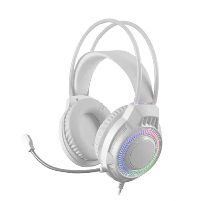 Abbildung von MARSGAMING MH124, Gaming Kopfhörer FRGB Rainbow, Ergonomisches Design, Flexibles Mikrofon, Lautstärkeregler, Headset, Windows, Linux, Mac, PS4, PS5, Xbox One, Series XS, Switch, Weiß