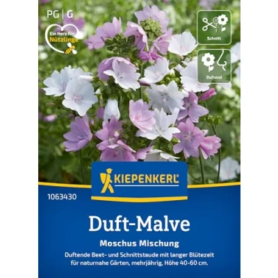 Abbildung von Kiepenkerl Duft Malvensamen Moschus Mischung 1063430 duftende Beet und Schnittstaude mit langer Blütezeit Wildblumensamen, Blumenwiese, Saatgut