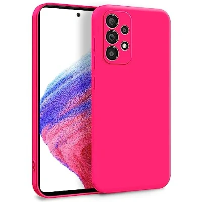 Abbildung von MyGadget Hülle für Samsung Galaxy A53 5G Zweilagige Handyhülle mit Kameraschutz Cover Innenfutter &amp; Silikon außen Pink