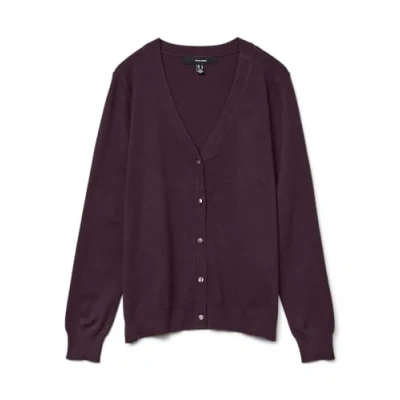 Abbildung von Vero Moda Vmsilje Vneck NOOS Strickjacke, Damen, Größe: XS, Weinrot