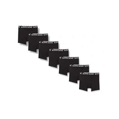 Abbildung von Björn Borg Essential 7 PACK Panties, Herren, Größe: Large, Black