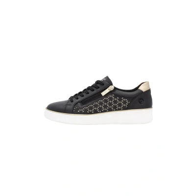 Abbildung von Remonte Damen Low Top Sneaker D2E03, Frauen Halbschuhe,lose Einlage,Turnschuhe,Laufschuhe,Freizeit,sportlich,straßenschuhe,schwarz Kombi (03),41 EU