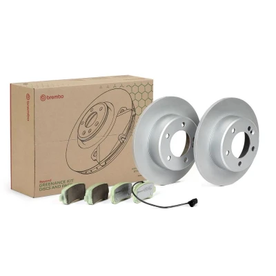 Abbildung von BREMBO KT 10 037 Bremsscheiben und beläge voll ohne Zubehör mit Schrauben inkl. Verschleißwarnkontakt OPEL: Movano B Pritsche / Fahrgestell