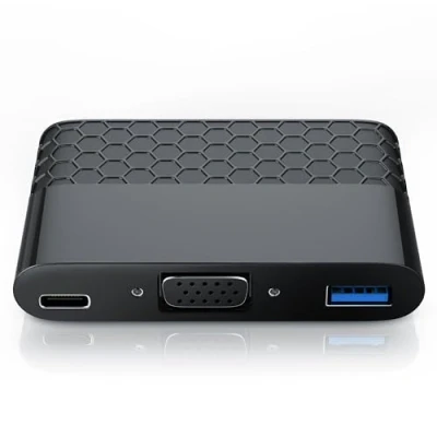 Abbildung von CSL USB Typ C Adapter auf VGA + 3.0 A Ladeport Multifunktions Full HD 1920x1080 5 Gbit/s Thunderbolt 3 kompatibel mit Apple MacBook Air Pro Mac Mini iMac