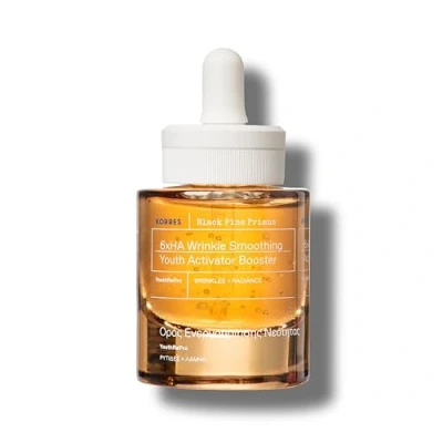 Abbildung von KORRES BLACK PINE PRIMUS 6 fach Hyaluron Booster für Faltenglättung, anti aging Serum jugendlich aussehende Haut, silikon und parabenfrei, vegan, 30 ml