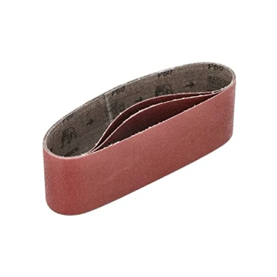 Abbildung von Mirka Red 3 Stück Gewebe Schleifbänder 75x533mm / Korn P60 hochwertiges Schleifband für Bandschleifer Zum Schleifen von Holz und Metall