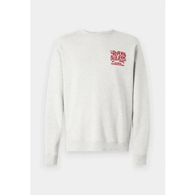 Abbildung von Replay Herren M3072 Sweatshirt, M06 Light Grey Melange, Large