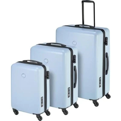 Abbildung von Princess Traveller Koffer Set PT01 Reiskoffer mit 4 Rollen Poolhouse Blue hellblau Dreiteilige Kofferset &amp; trolleys hartschalenkoffer