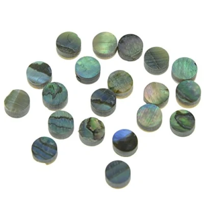 Abbildung von KAISH Griffbrett Einlagen in Punktform, für Gitarre und Bass, 20 Stück 4mm Abalone shell