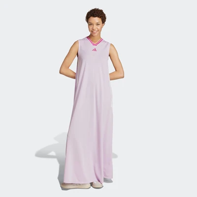 Abbildung von adidas Sportswear TIRO CUT Stripes SOFT LONG Maxikleid, Damen, Größe: XS, Ice lavender