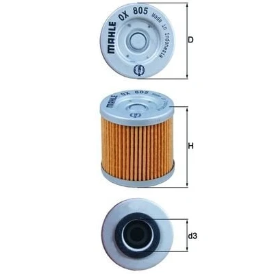 Abbildung von MAHLE ORIGINAL OX 805 Ölfilter Filtereinsatz