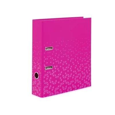 Abbildung von HERMA Ordner A4 Farbe Pink Set, 5 Stück, 7 cm breit, Kinder Ringordner mit Muster, einfarbiger Aktenordner glänzender Veredelung und Innendruck für Jungen Mädchen
