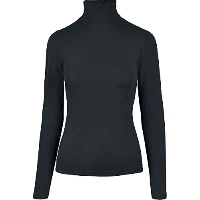 Abbildung von Urban Classics Langarmshirt, Damen, Größe: Medium, Black