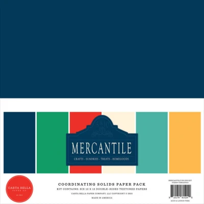 Abbildung von Carta Bella Mercantile 12x12 Inch Coordinating Solids Paper Pad (CBM423015)