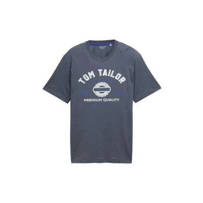 Abbildung von TOM Tailor LOGO Tshirt print, Herren, Größe: Small, Blueish grey