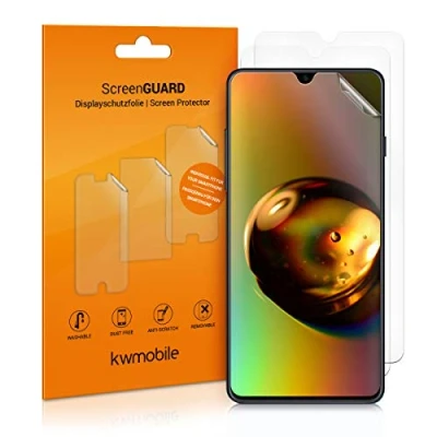 Abbildung von kwmobile 3X Displayschutzfolie kompatibel mit Samsung Galaxy A50 Folie klare Schutzfolien Set in transparent
