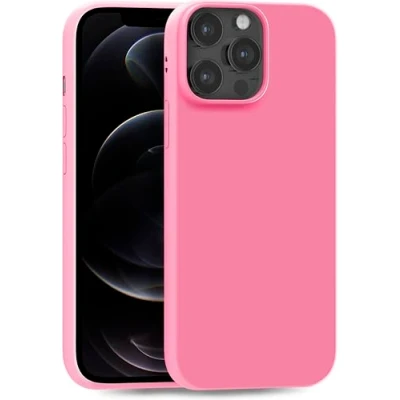 Abbildung von MyGadget Hülle kompatibel mit iPhone 12 Pro robuste Handyhülle TPU Case Slim Silikonhülle Back Cover Kratzfest Schutzhülle matt Rosa
