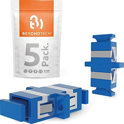 Abbildung von Beyondtech Glasfaseradapter, Einzelmodus, 5 Stück blau Simplex