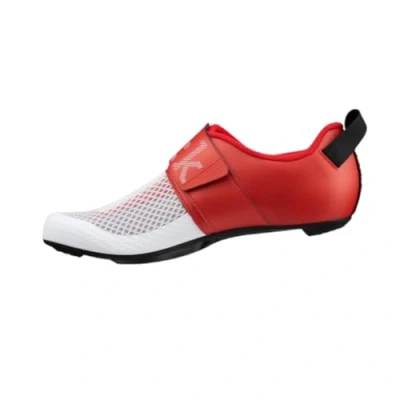 Abbildung von Triathlon Fahrradschuh &quot;Hydra&quot; . weiss/metallic rot