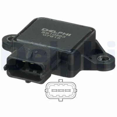 Abbildung von DELPHI SS10563 12B1 Drosselklappenpotentiometer OPEL: Corsa B Schrägheck, Astra G CC, Caravan, HYUNDAI: Tucson, Coupe II, Getz