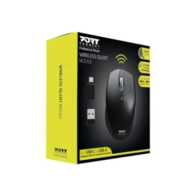 Abbildung von PORT DESIGNS 900713 Mouse Ambidextrous RF Wireless + USB Type C 1600 DPI