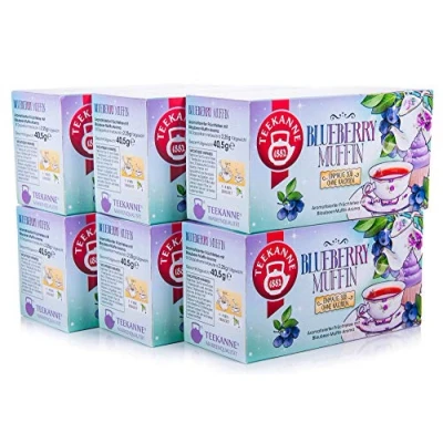 Abbildung von Teekanne Sweeteas Blueberry Muffin mit Blaubeer Geschmack, 12er Pack (12 x 18 Teebeutel)